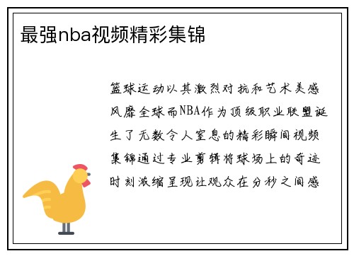最强nba视频精彩集锦